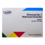OLMESARTAN, HIDROCLOROTIAZIDA 40mg/12.5mg 28 TABLETAS