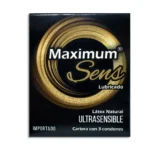 PRESERVATIVOS MAXIMUM SENS ULTRA SENSIBLE CON 3 PIEZAS