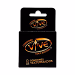 PRESERVATIVOS VIVE TEXTURIZADOS GOLD EDITION CON 3 PIEZAS