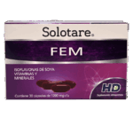 SOLOTARE FEM, ISOFLAVONAS DE SOYA VITAMINAS Y MINERALES 30 CAPSULAS