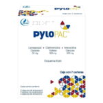 PYLOPAC (LANSOPRAZOL/CLARITROMICINA/AMOXICILINA 30MG/500MG/500MG) 7 CARTERAS