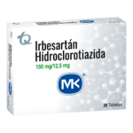 IRBESARTAN/HIDROCLOROTIAZIDA 150/12.5 14 TAB