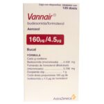 BUDESONIDA/FORMOTEROL 160UG/4.5UG (VANNAIR) 120DOSIS