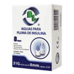AGUJAS PARA PLUMA DE INSULINA 31G X8MM 10 PZ