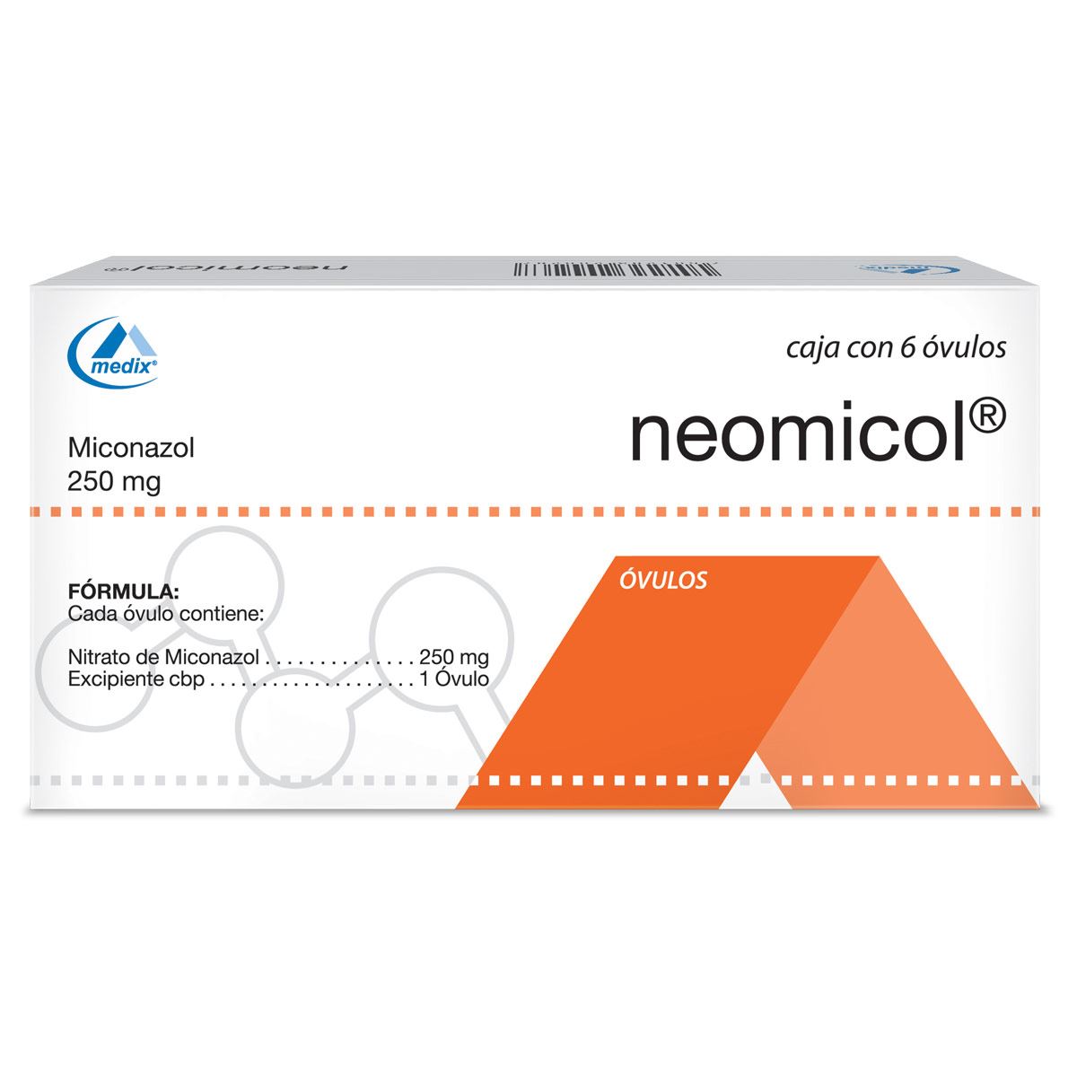 7501293200267.jpg MICONAZOL (NEOMICOL) 250MG 6 OVULOS