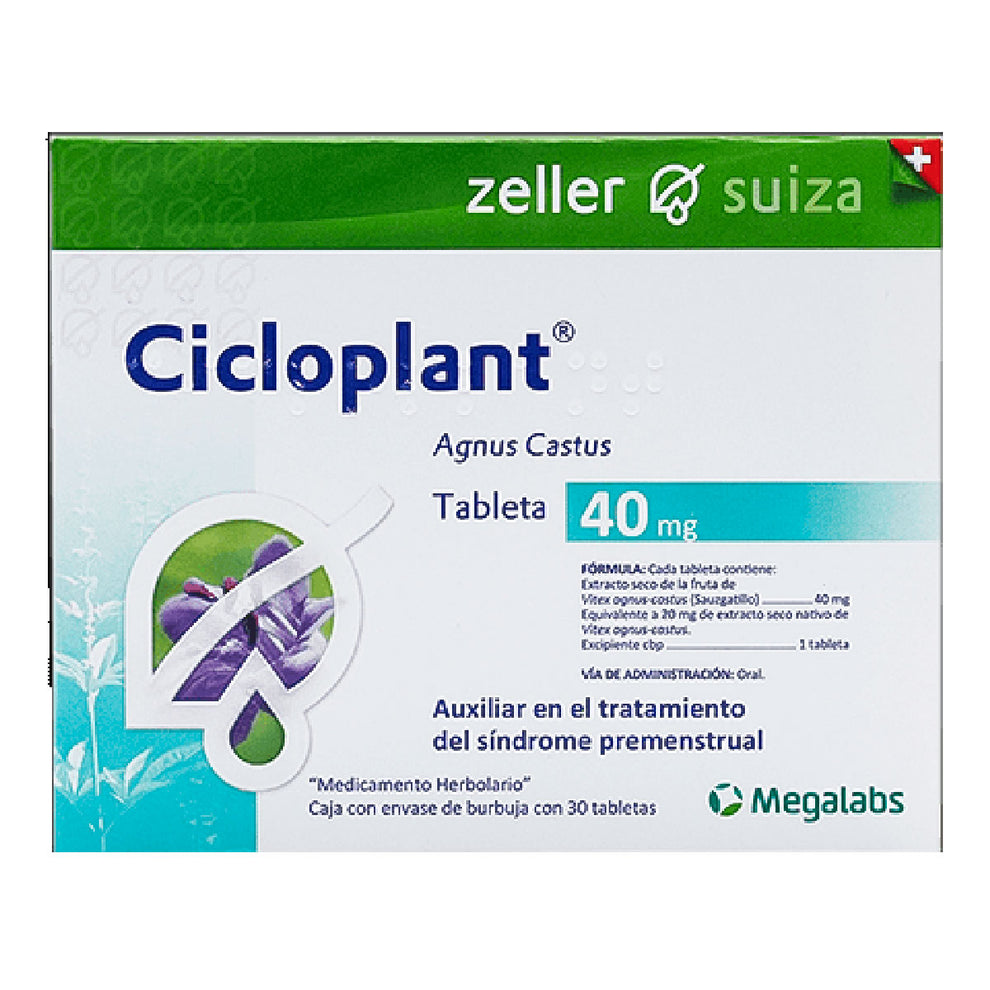 7501390910205.jpg CICLOPLANT (VITEX AGNUS CASTUS) 40MG 30 TAB